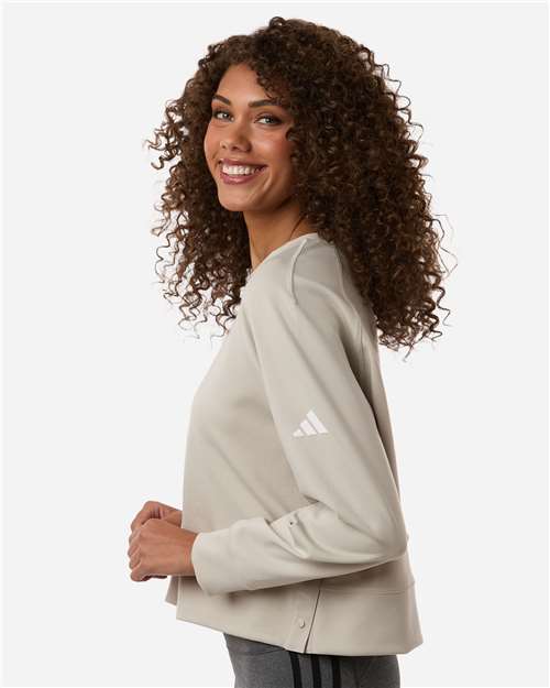 Women's Beyond Side-Snap Crewneck Sweatshirt - A1014 16