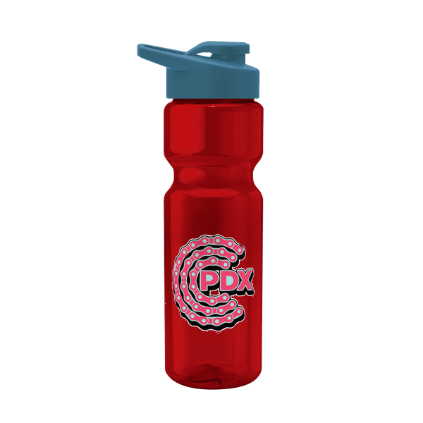 Blazer 28oz Transparent Bike Bottle w/Drink-thru Lid 1763