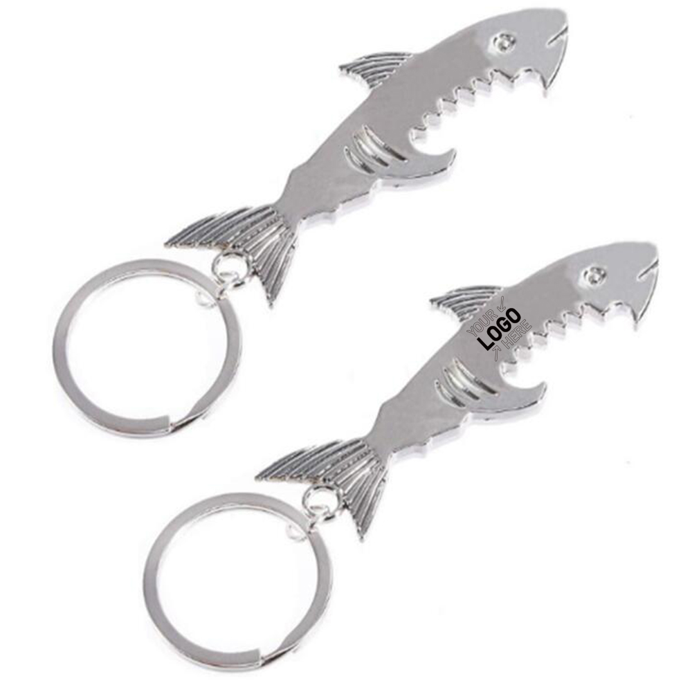 Fish Metal Shark Bottle Opener keychain