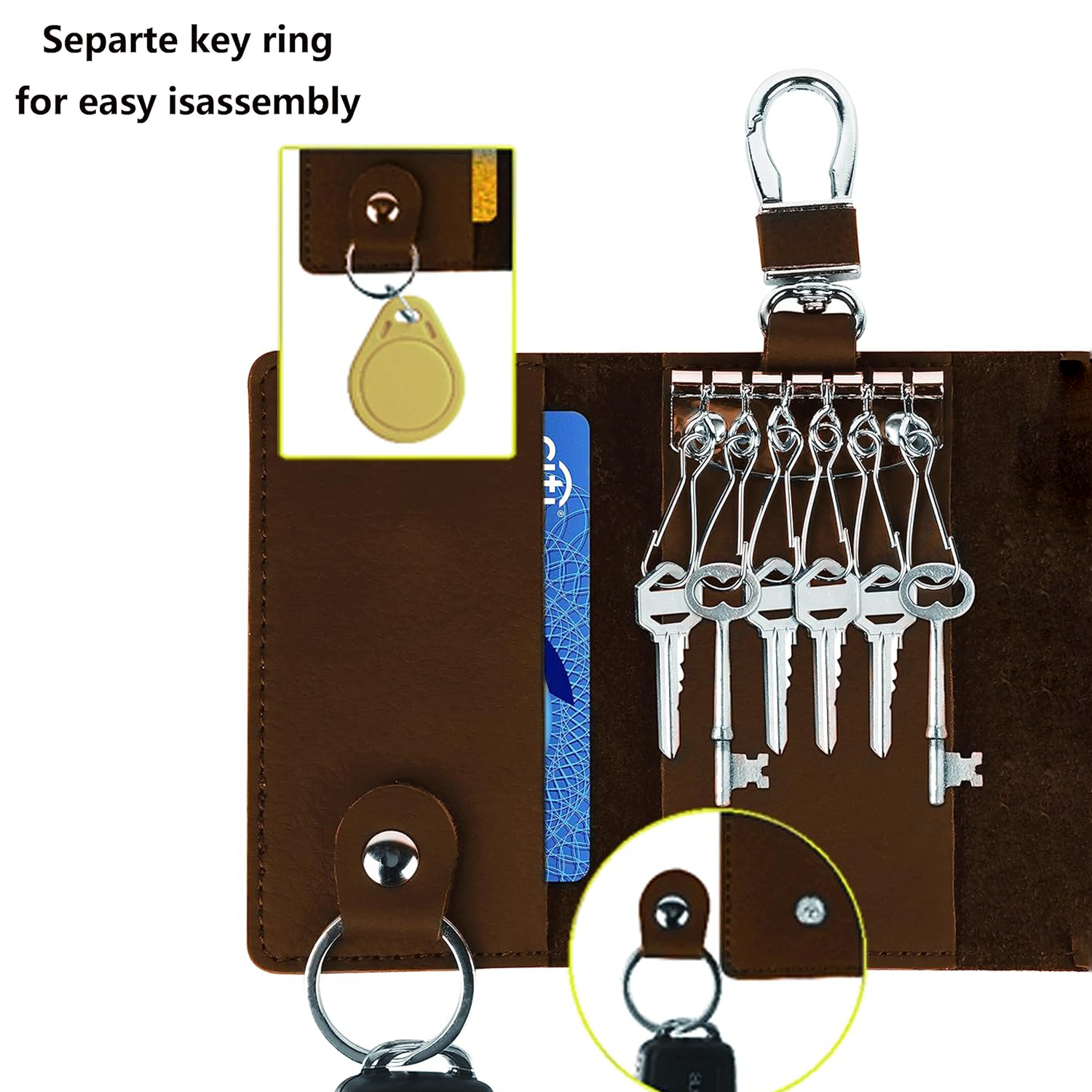 Genuine Leather Key Holder / Organization Pouch 4