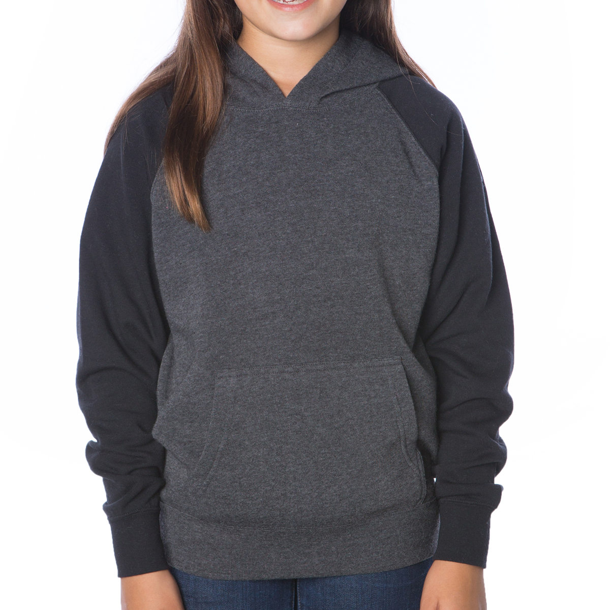 Independent Trading Company Youth Lightweight Special Blend Raglan Hooded Pullover 6