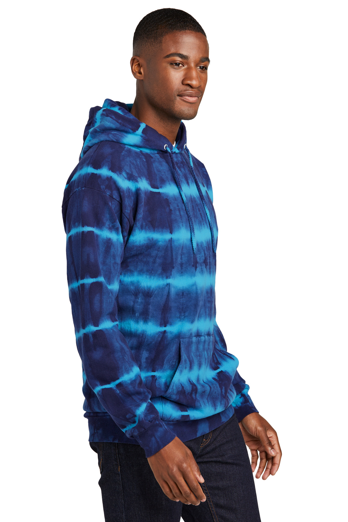 Port & Co Allover Stripe Tie-Dye Fleece PC143 21