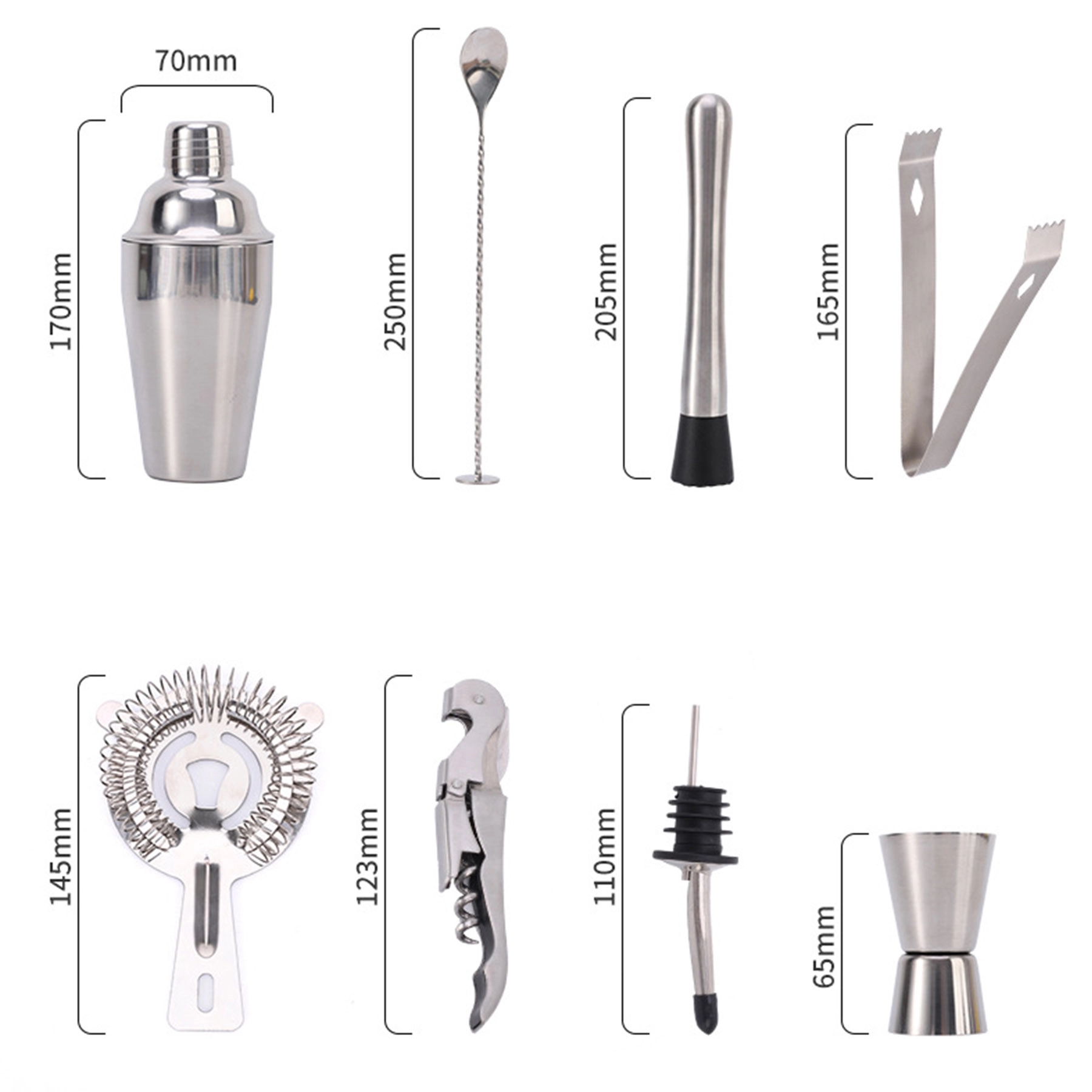 10-Piece Shakers Bartending Tool Set 3