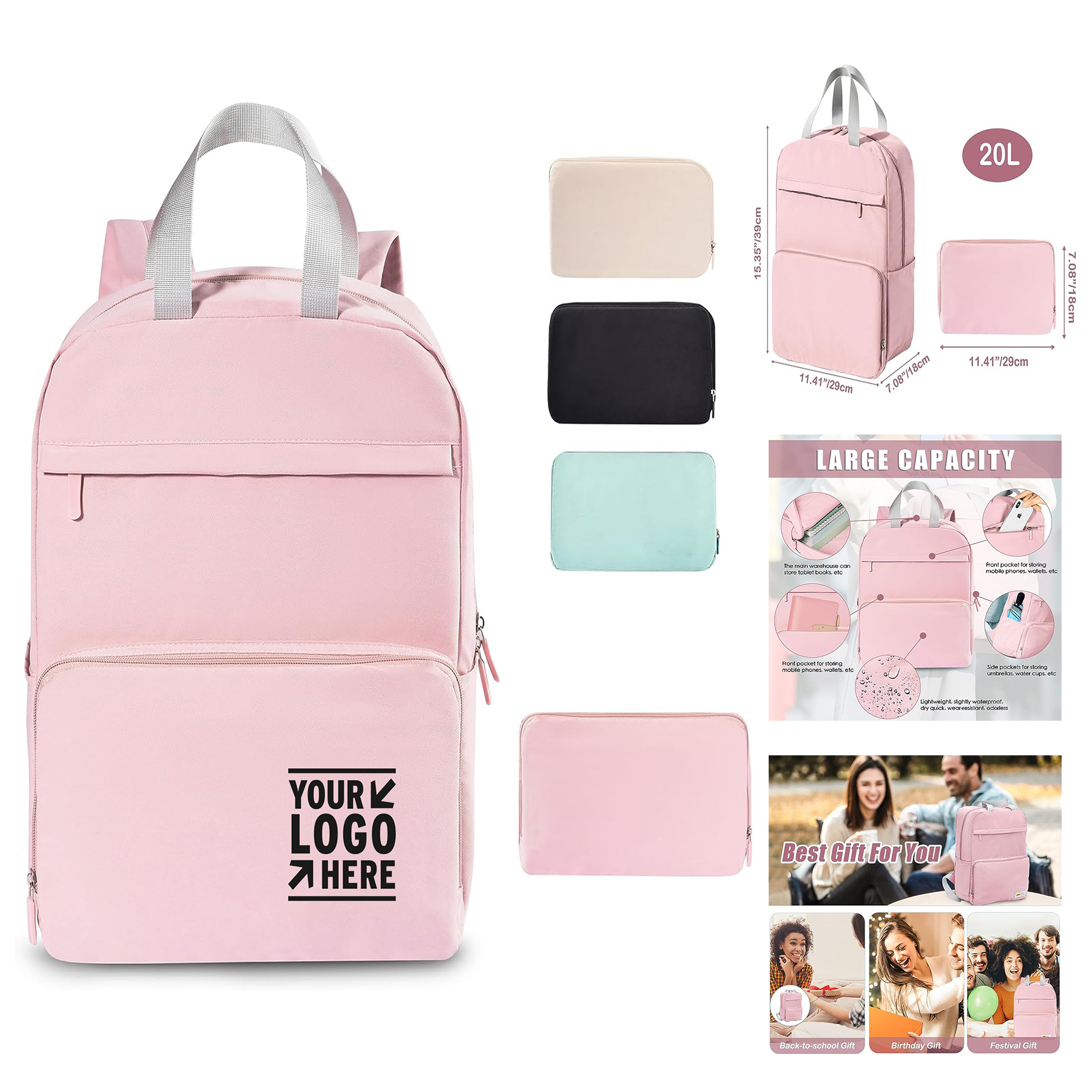 Women Travel Small Hiking Casual Outdoor Shoulder Bag Sport Vacation Slightly Waterproof Backpack 2