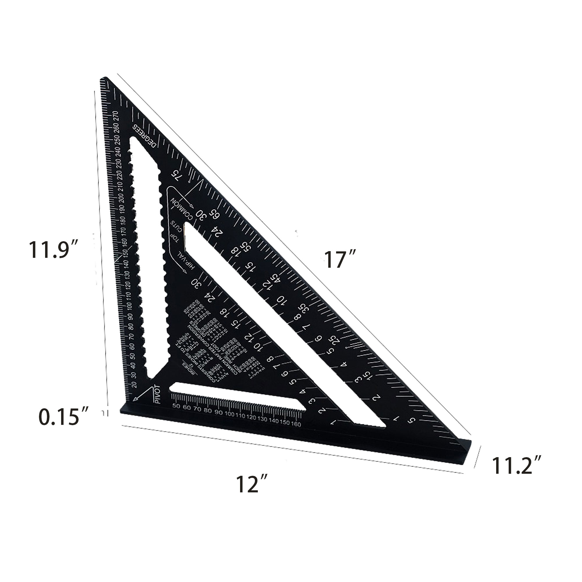 12" Woodworking Triangle Ruler 1