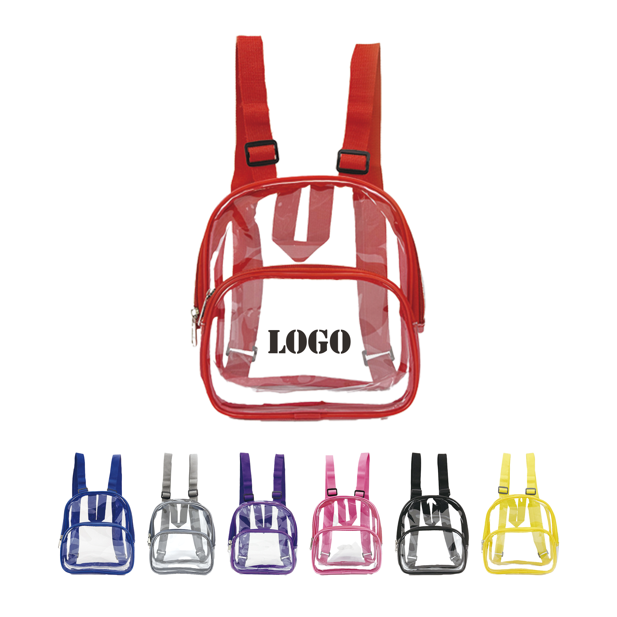 Water-Resistant Heavy Duty Clear PVC Transparent Backpack 3
