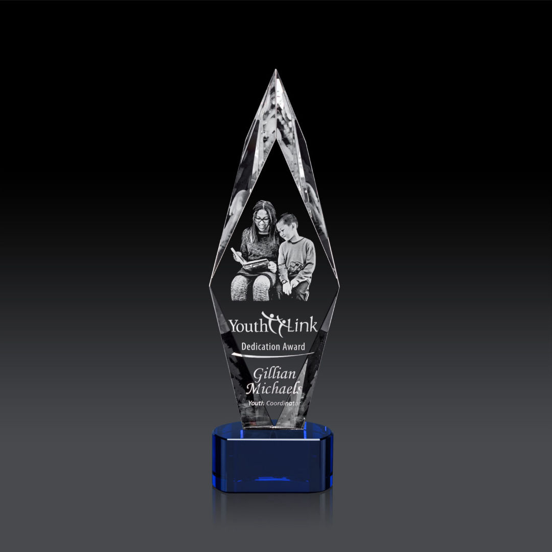Manilow Award on Paragon Base (3D) - Blue 5