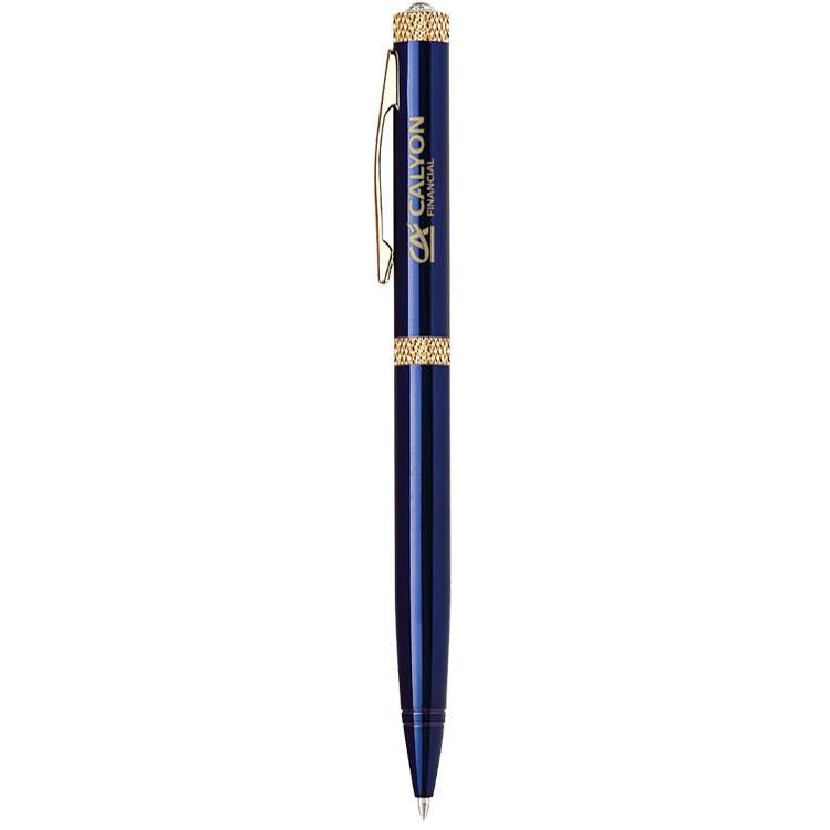 Diamond Crystal On Top Ballpoint Twist Brass Pen 6