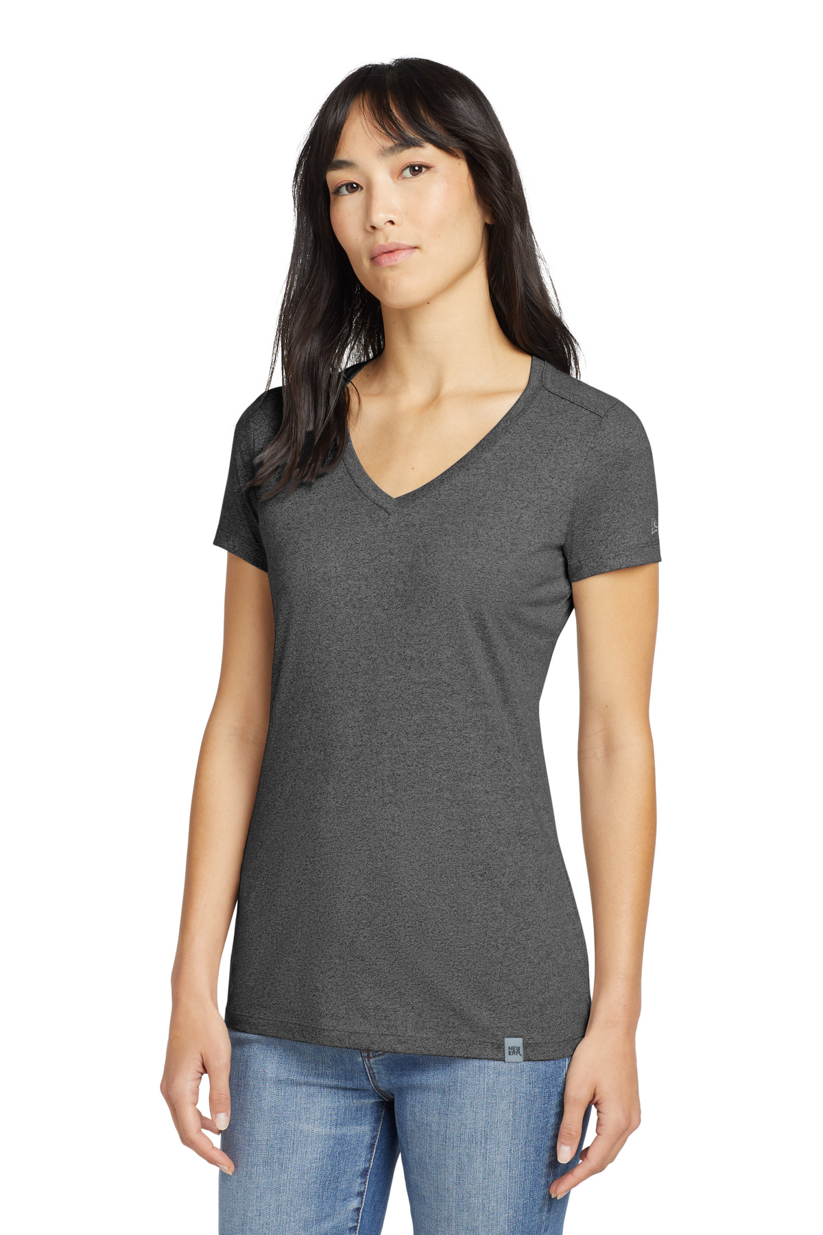 New Era Women's Heritage Blend V-Neck Tee. LNEA101 56
