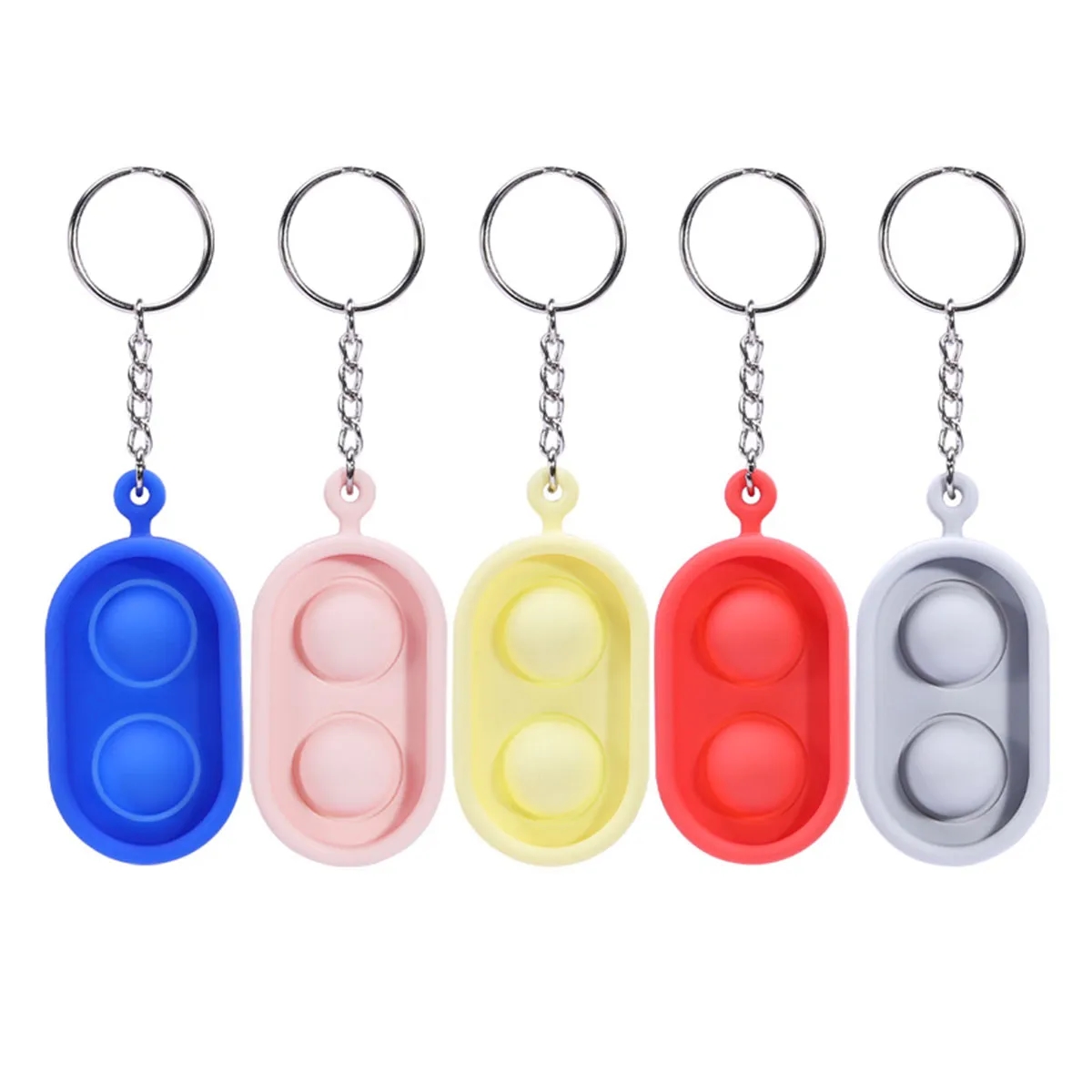 Mini Pressure Relief Ventilation Fingertip Silicone Keychain 2