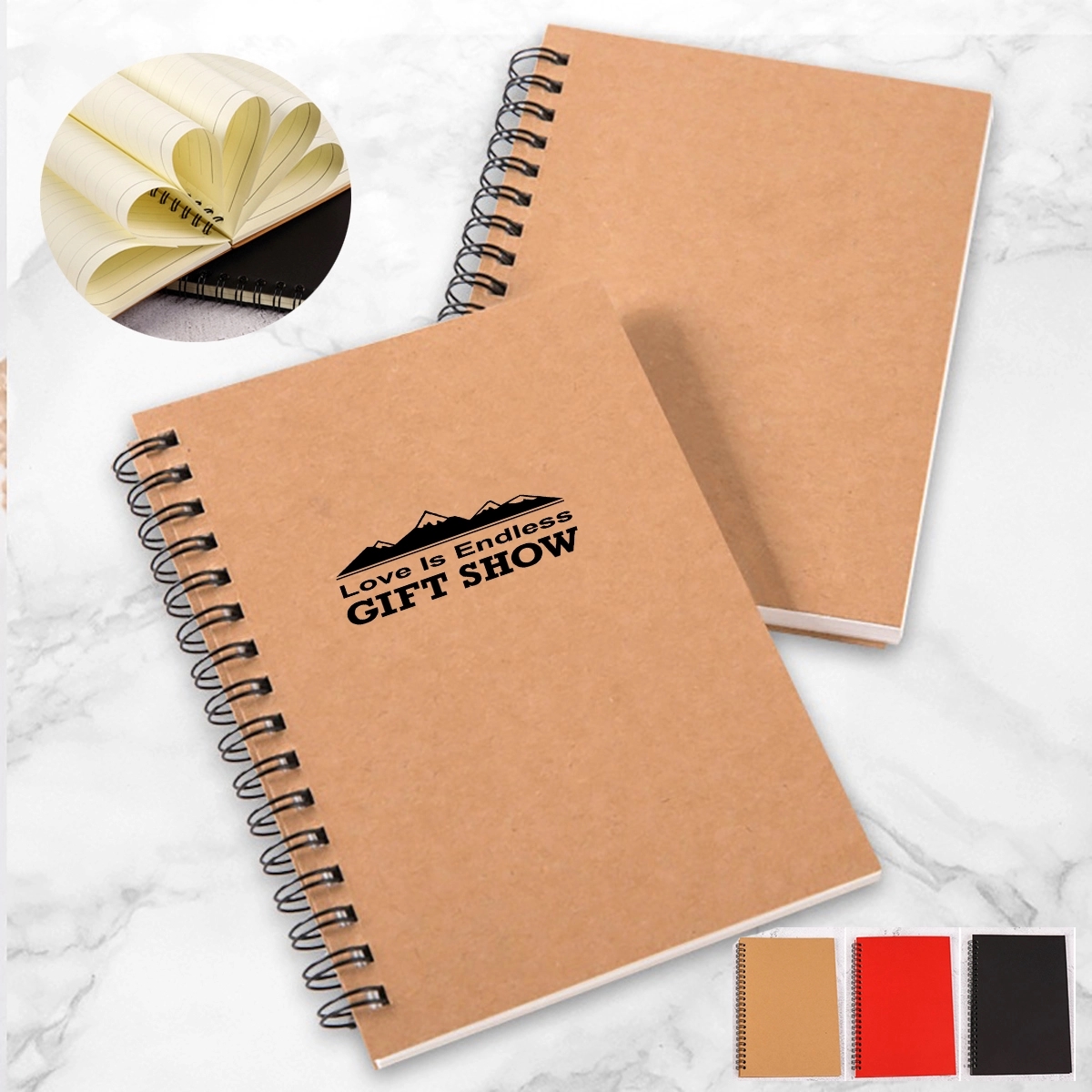 Kraft Cover Sprial Notebooks 1