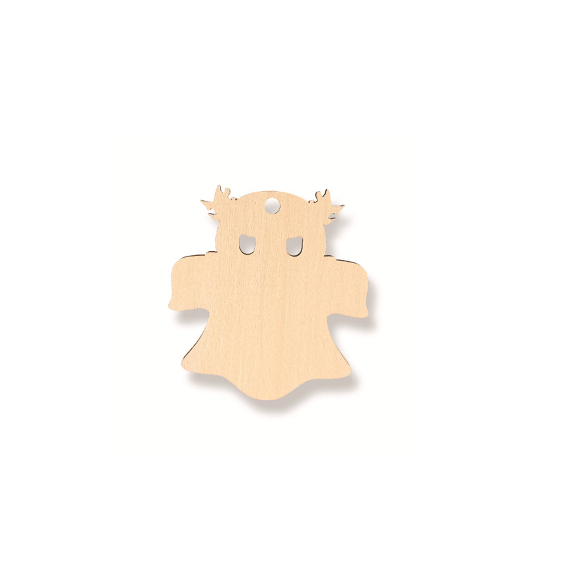 Natural Wood Christmas Tree Pendant 6