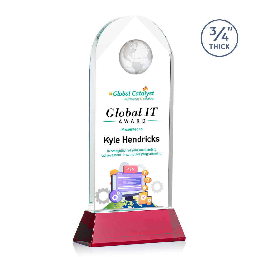 Blake Globe VividPrint™ Award on Newhaven - Red 7