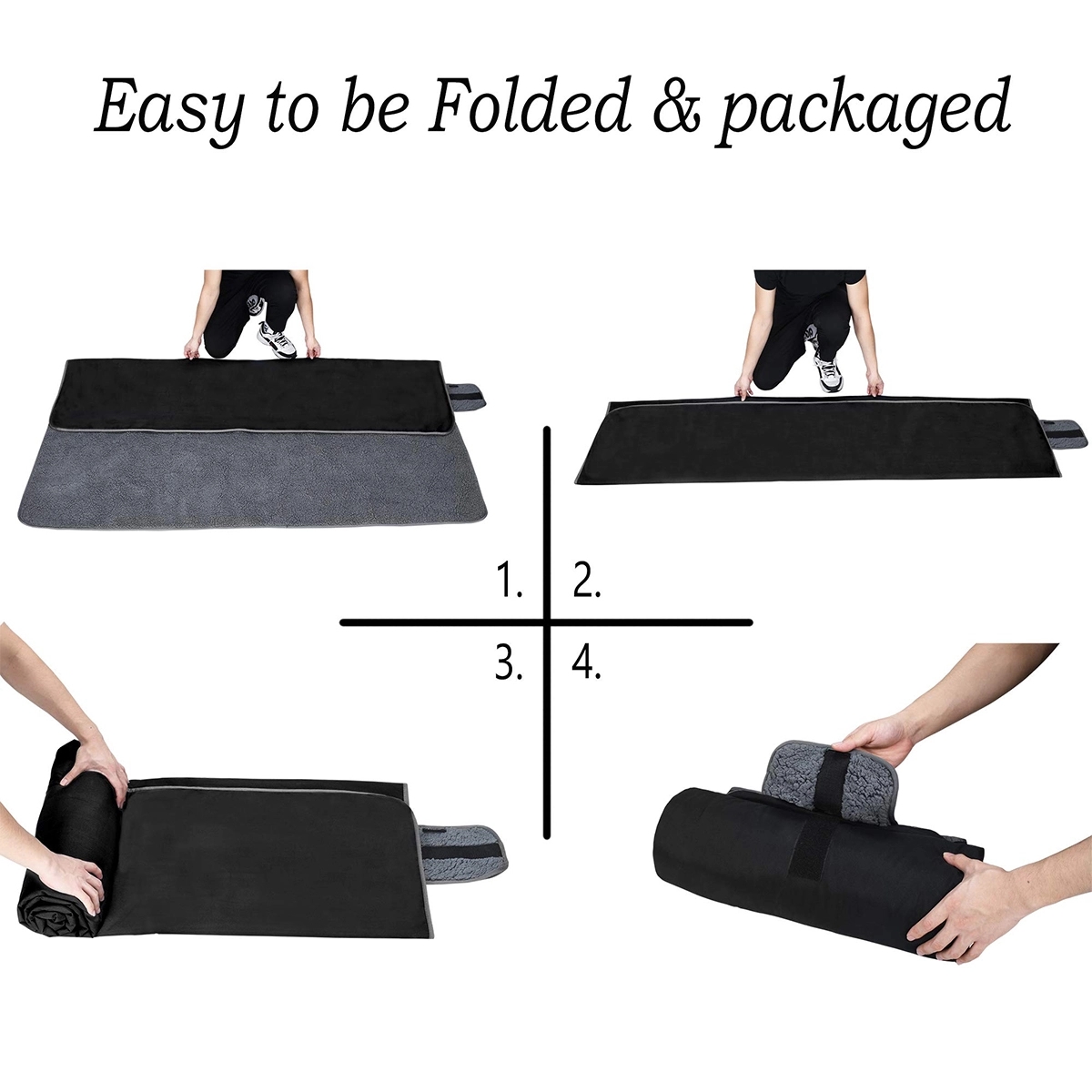 Custom Foldable Waterproof Outdoor Sherpa Blanket 5