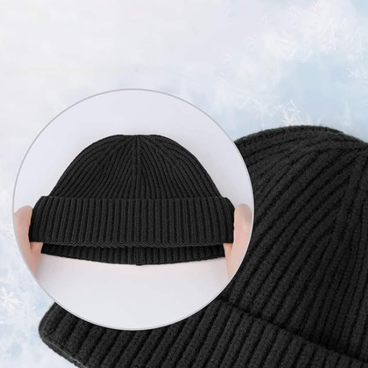 Warm Ribbed Knit Beanie Hat for Winter Comfort 2