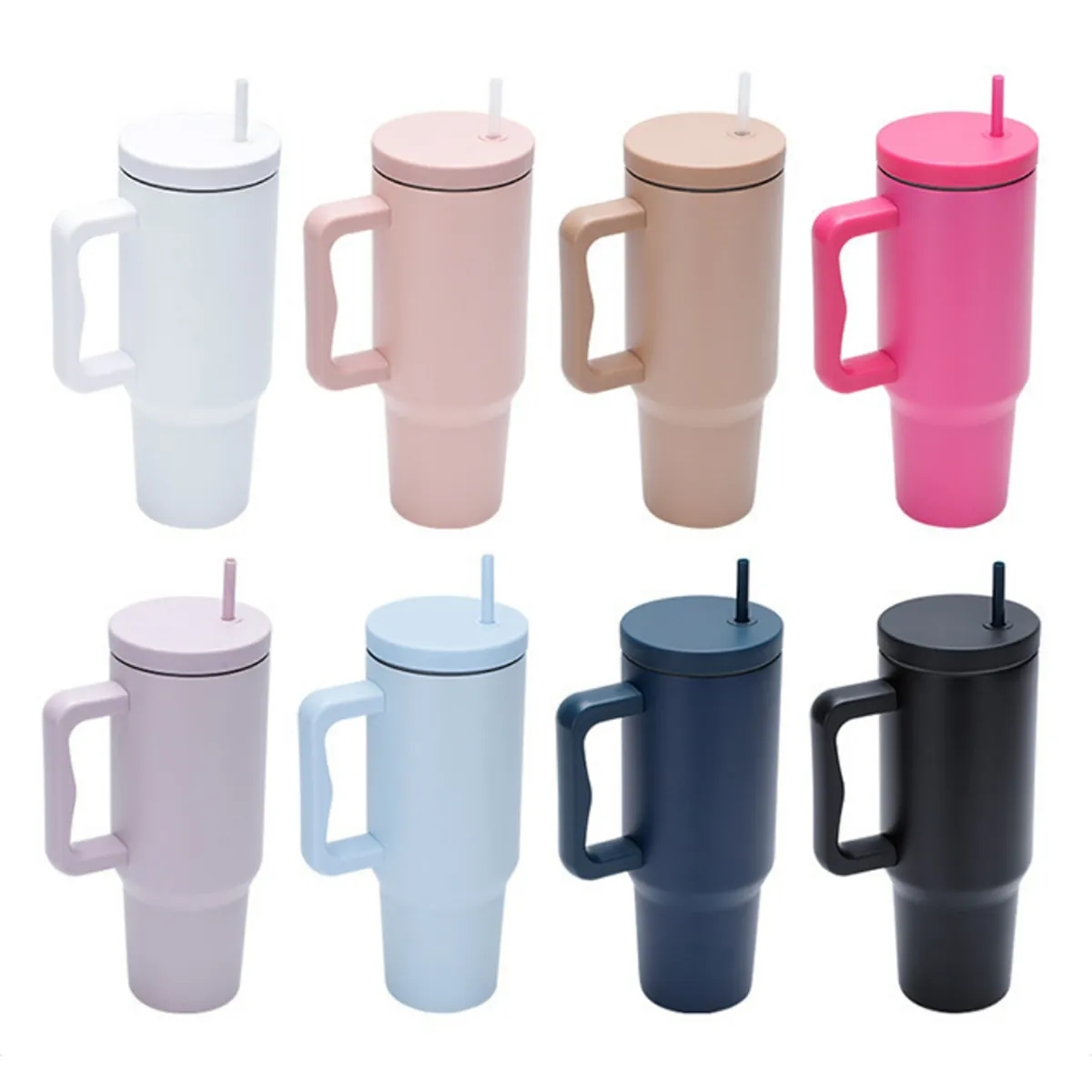 40OZ Tumbler with Handle and Straw Lid 2