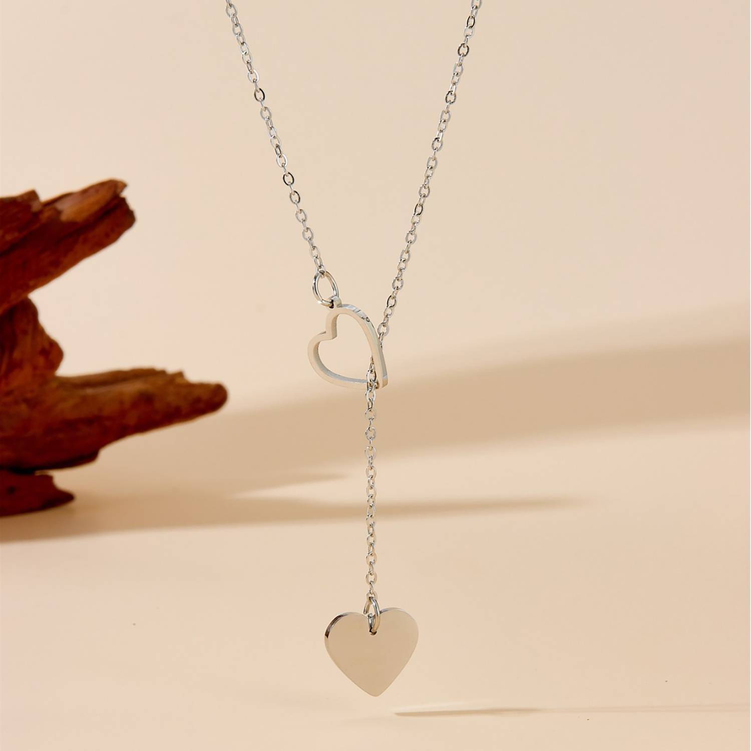 Hollow Out Heart-shaped Sliding Necklace 5