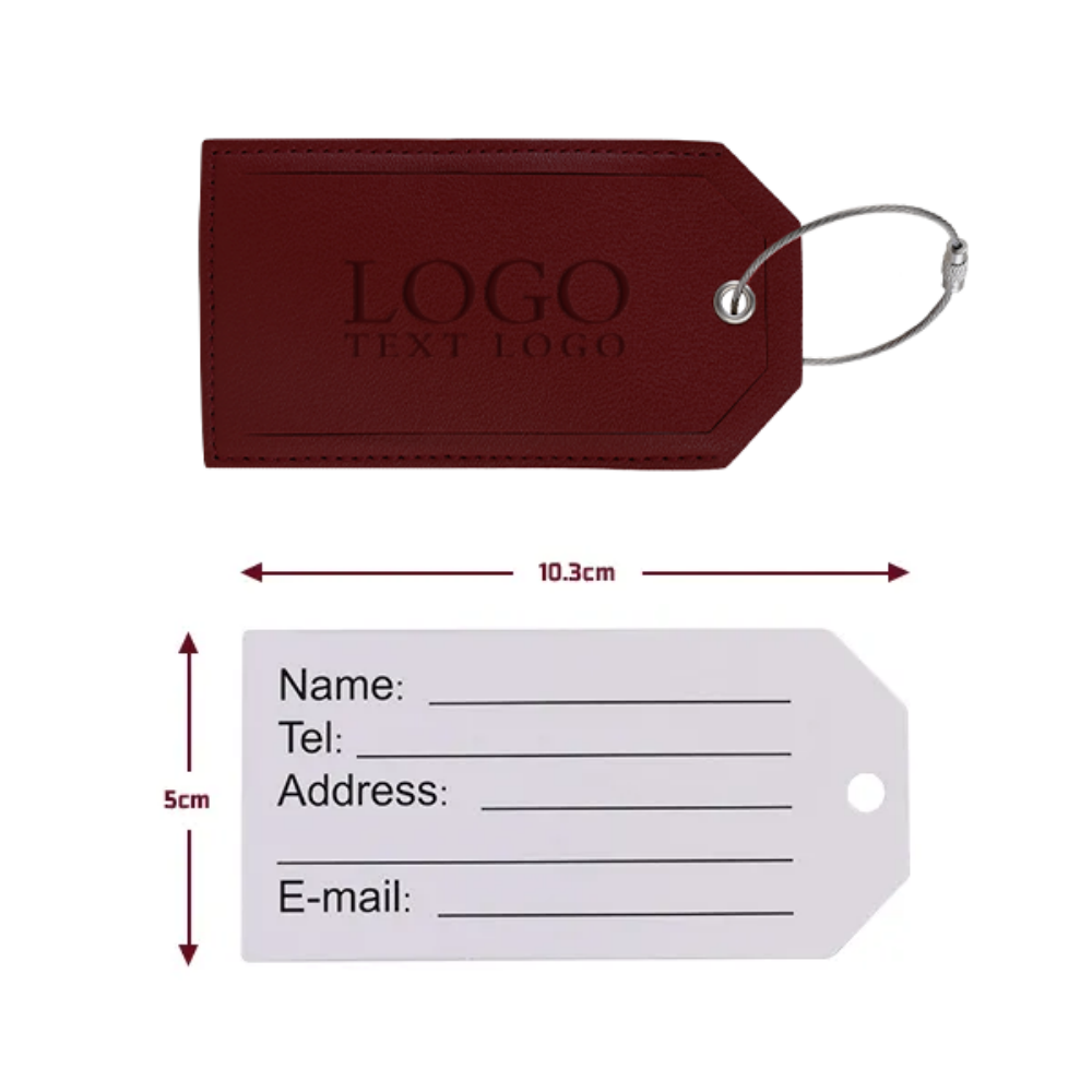 Soft Vegan Leather Luggage Tag 16