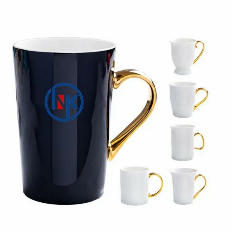 Ceramic Cup With Golden Handle