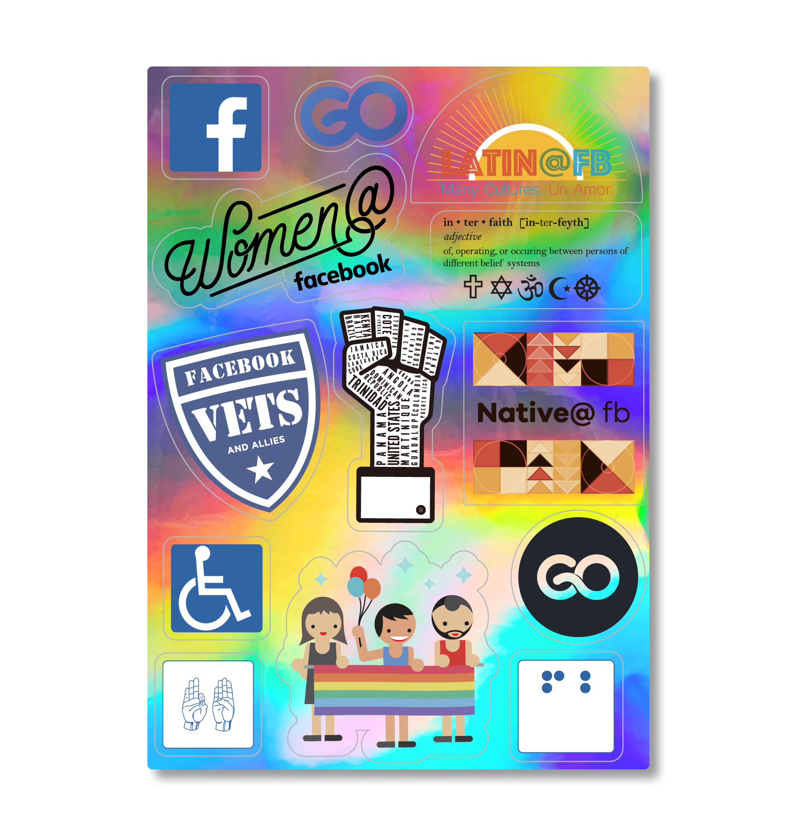 Holographic Rainbow Stickers | Decals | Labels 7