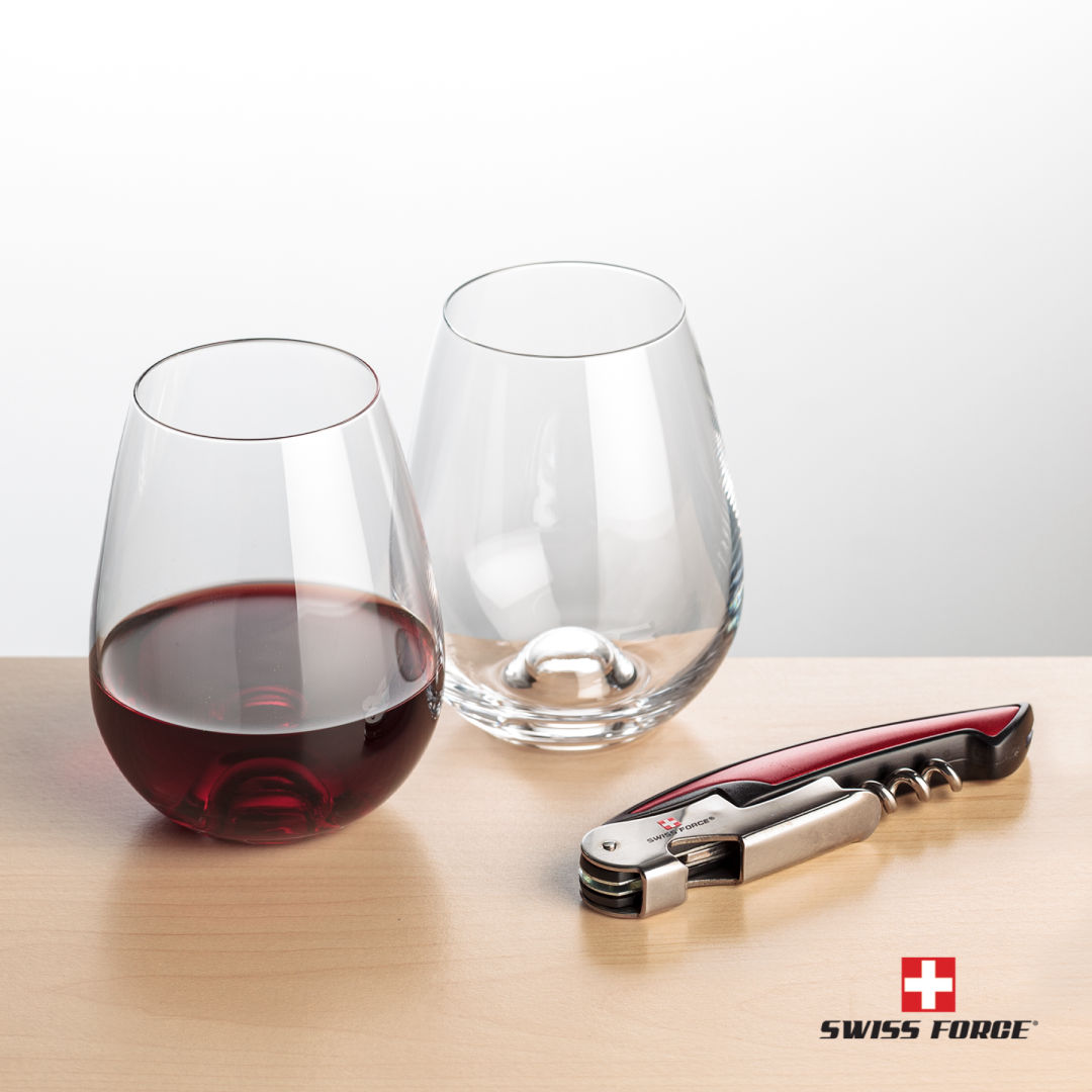 Swiss Force® Opener & Edderton Stemless Wine 5