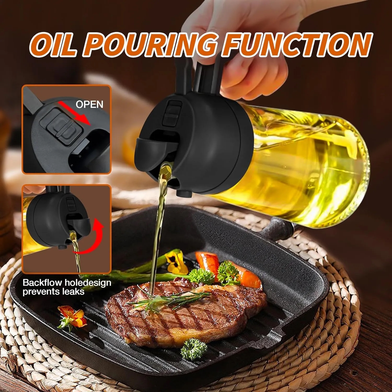 2 in 1 Oil Dispenser Bottle for Kitchen 3