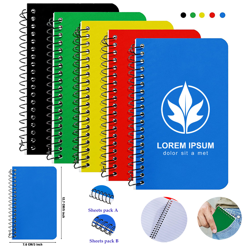 PP Coil Book Waterproof 60 Sheets 5 x 3" College Ruled Pocket Notebook 3
