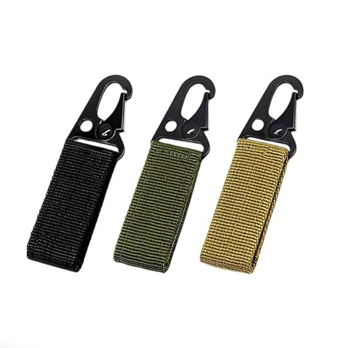 Custom MOLLE Tactical Webbing Strap Carabiner Keychain Clip 1