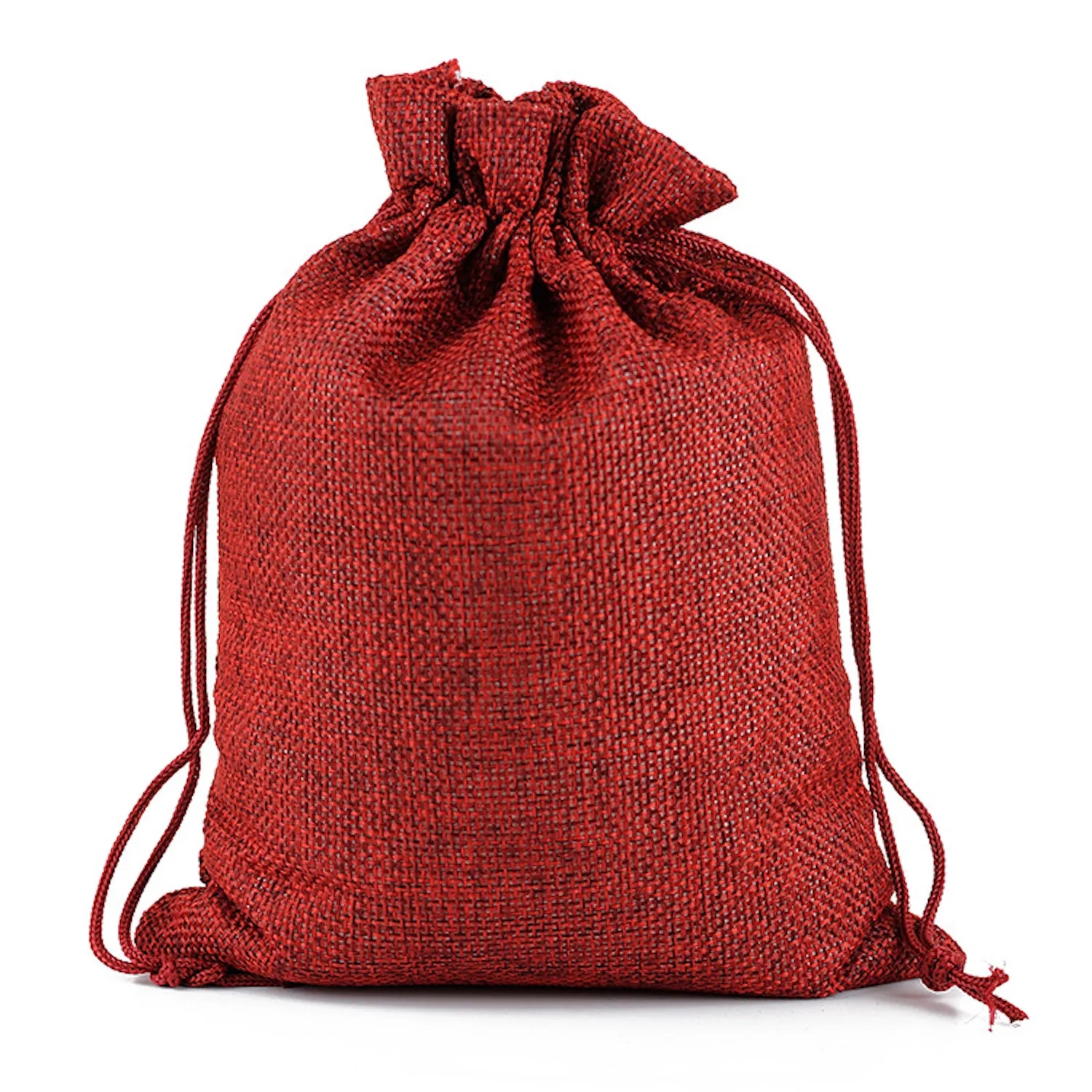 Medium Natural Burlap Pouches Jute Drawstring Bags 5" x 7" 7
