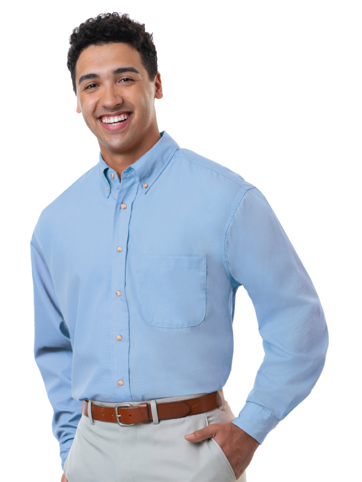 Blue Generation - Men's 1-Pocket Superblend Poplin Shirt 52