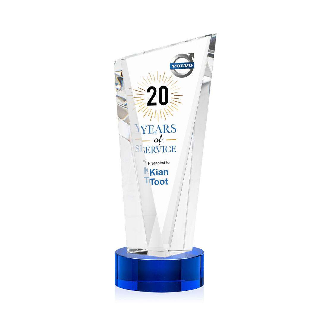 Plymouth VividPrint™ Award on Stanrich Base - Blue 8