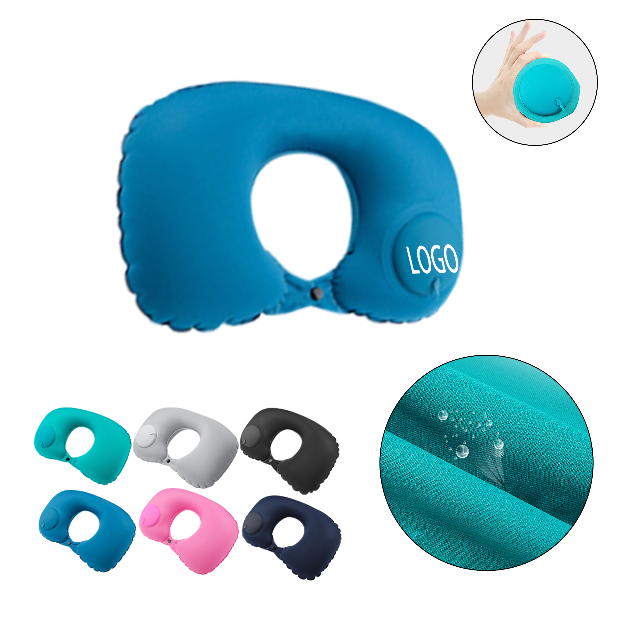 MOQ:50pcs Inflatable Neck Pillow 1