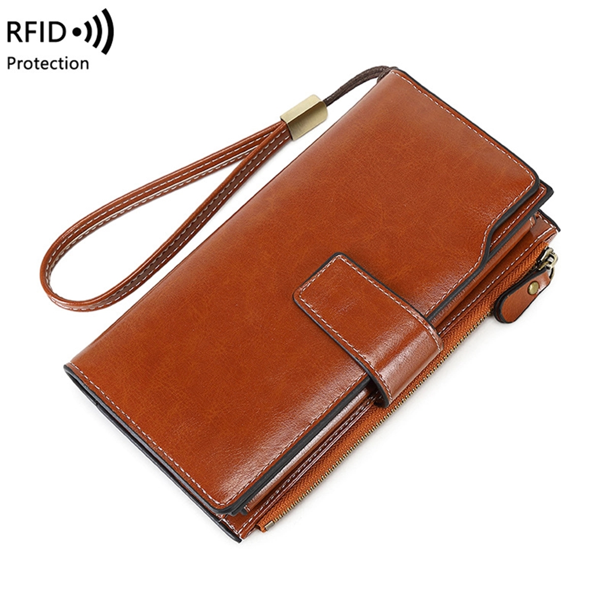Women'S Rfid Blocking Leather Clutch Wallet 6