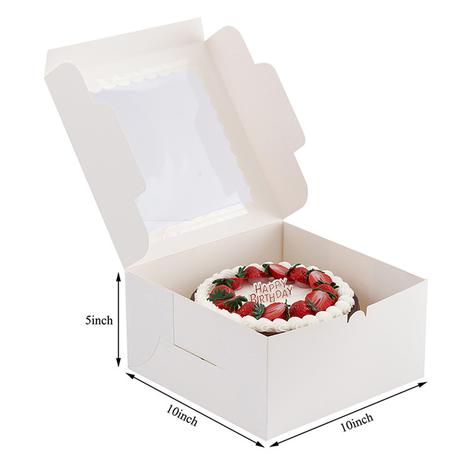 10 Inch Bakery Cake Box with Window 1