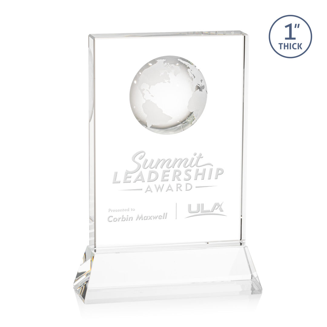 Ambassador Globe Award on Base - Clear 8