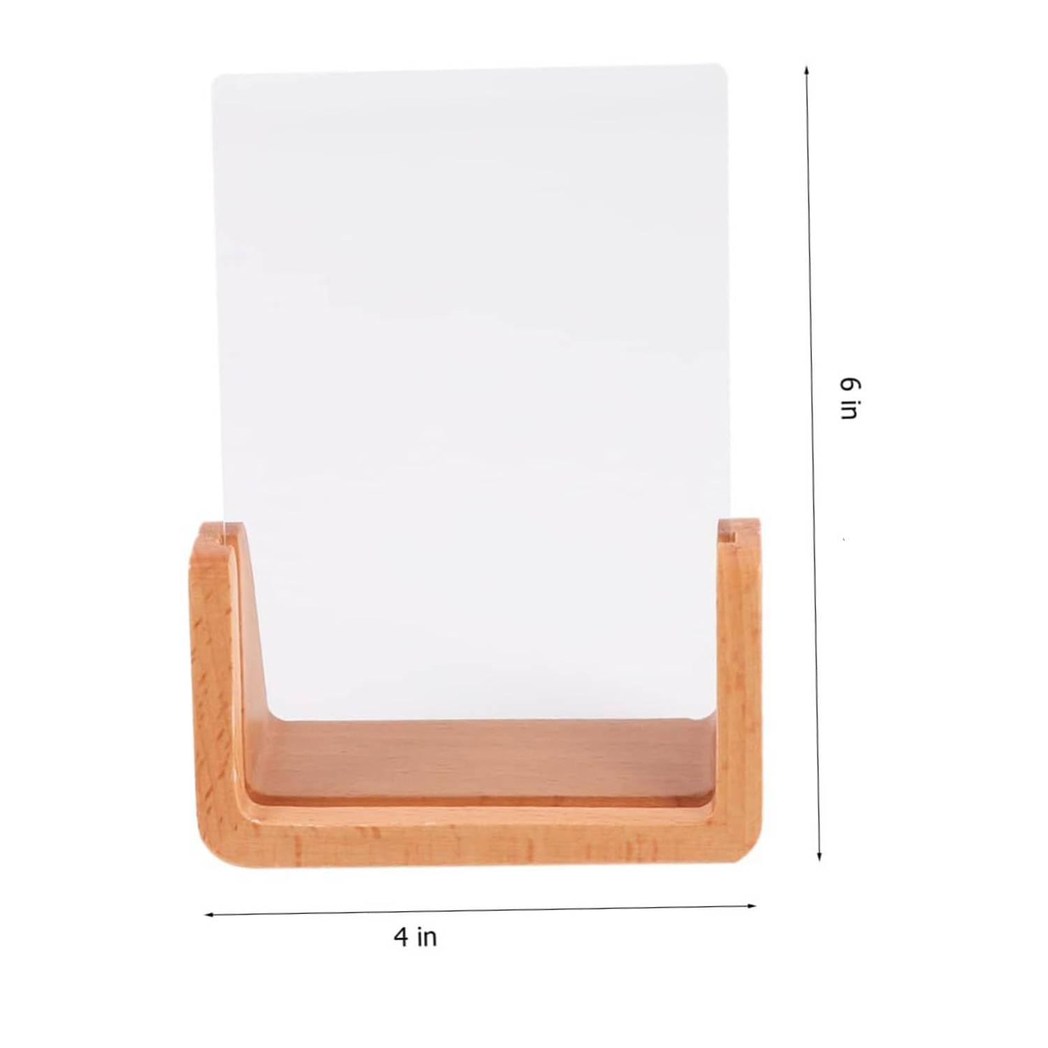 4 "6" Solid Wood Base Transparent Acrylic Photo Frame 6