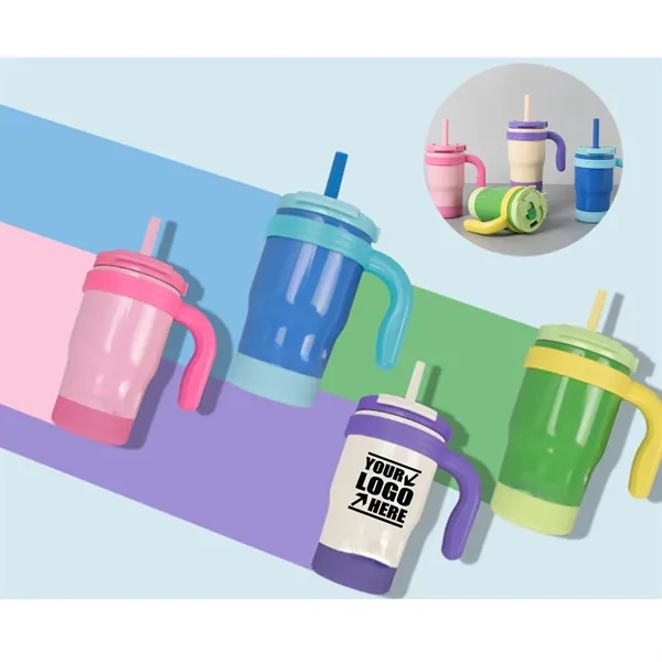Children's Straw Insulated Mug with Handle