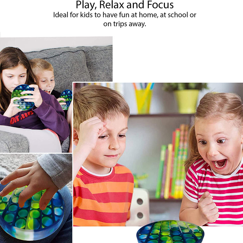 Round Camo Push Pop Bubble Sensory Toy 5