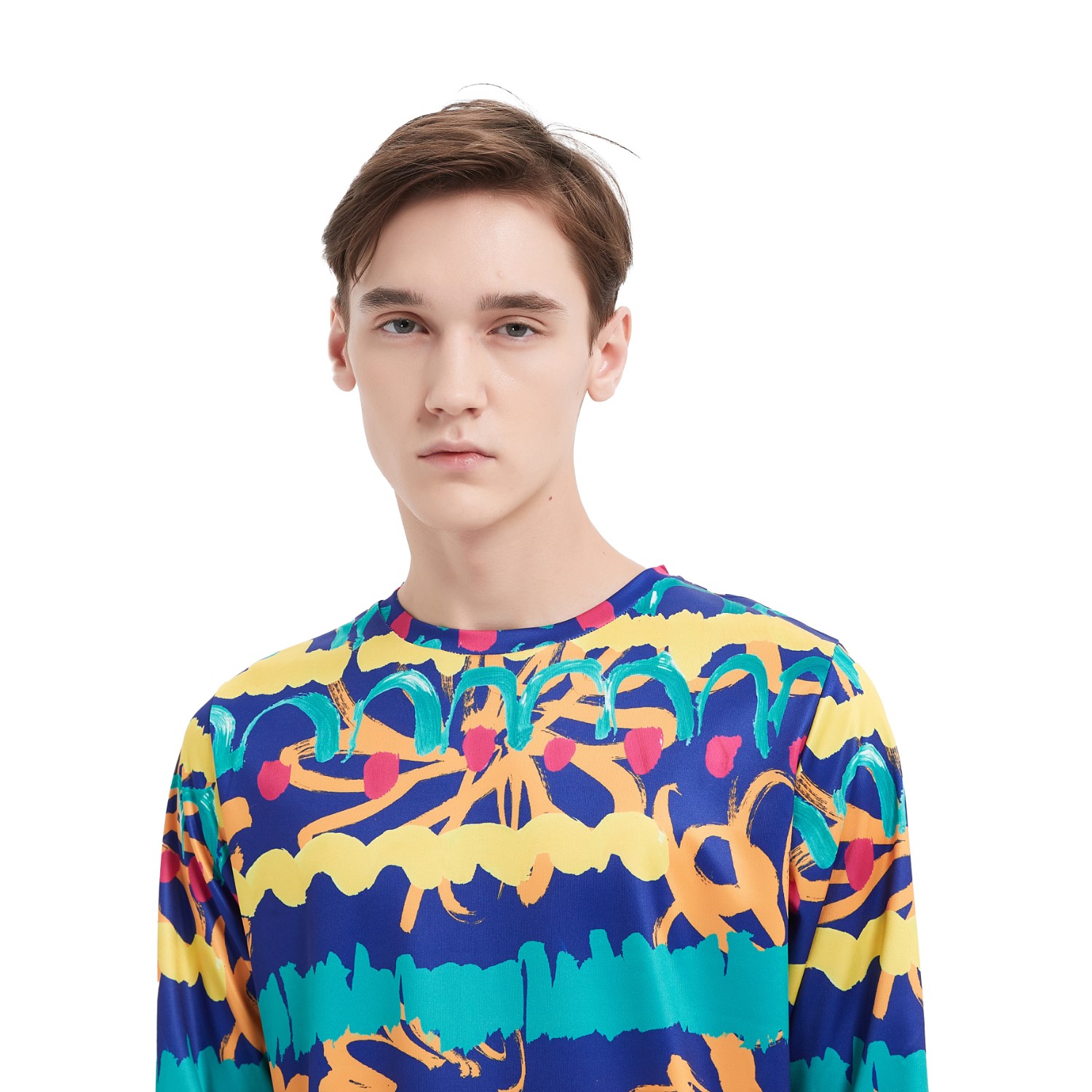 Unisex 180 GSM Spandex Milk Silk Sublimation Performance Long Sleeve T-shirt 1