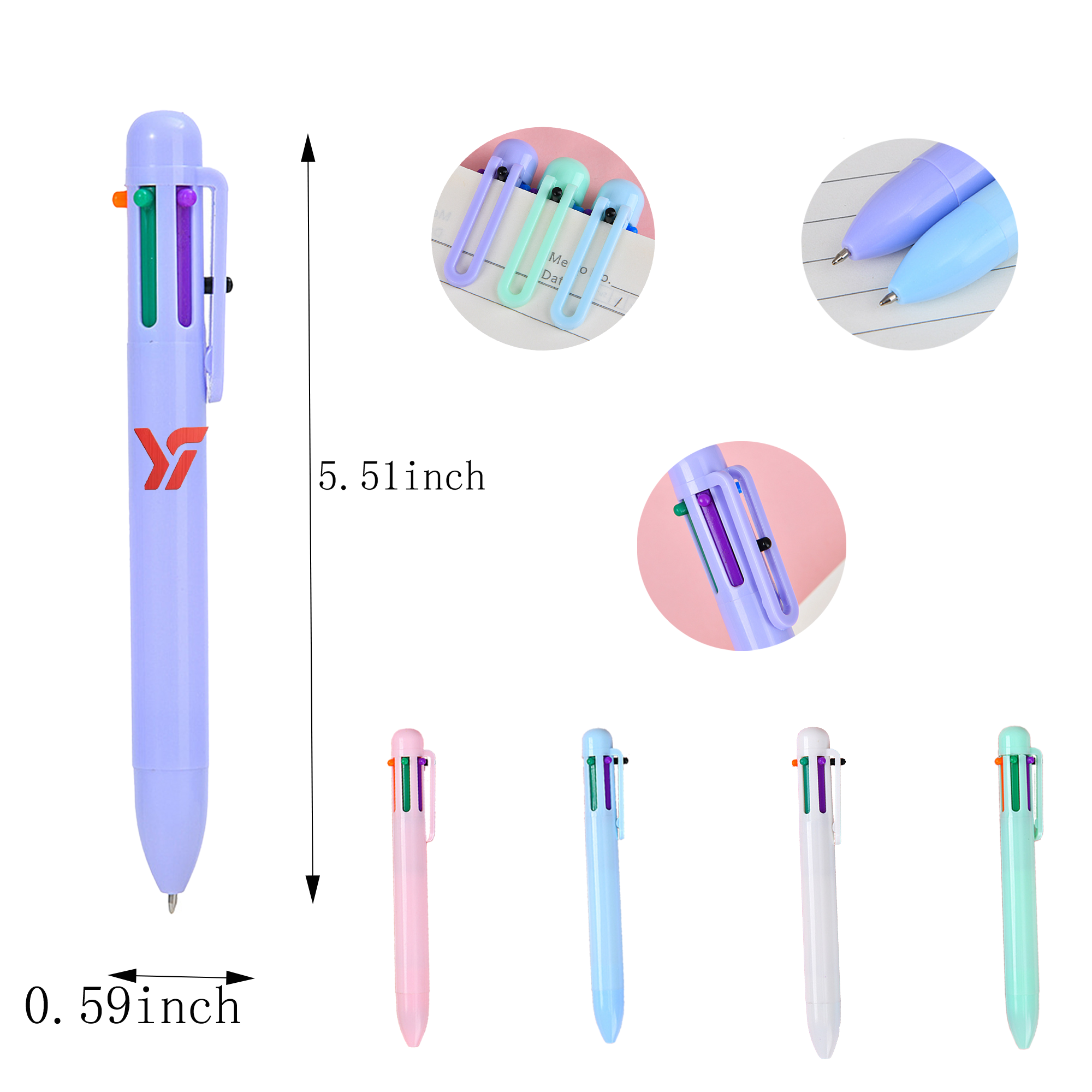 Pocket 6-Color Retractable Pen MOQ50 3