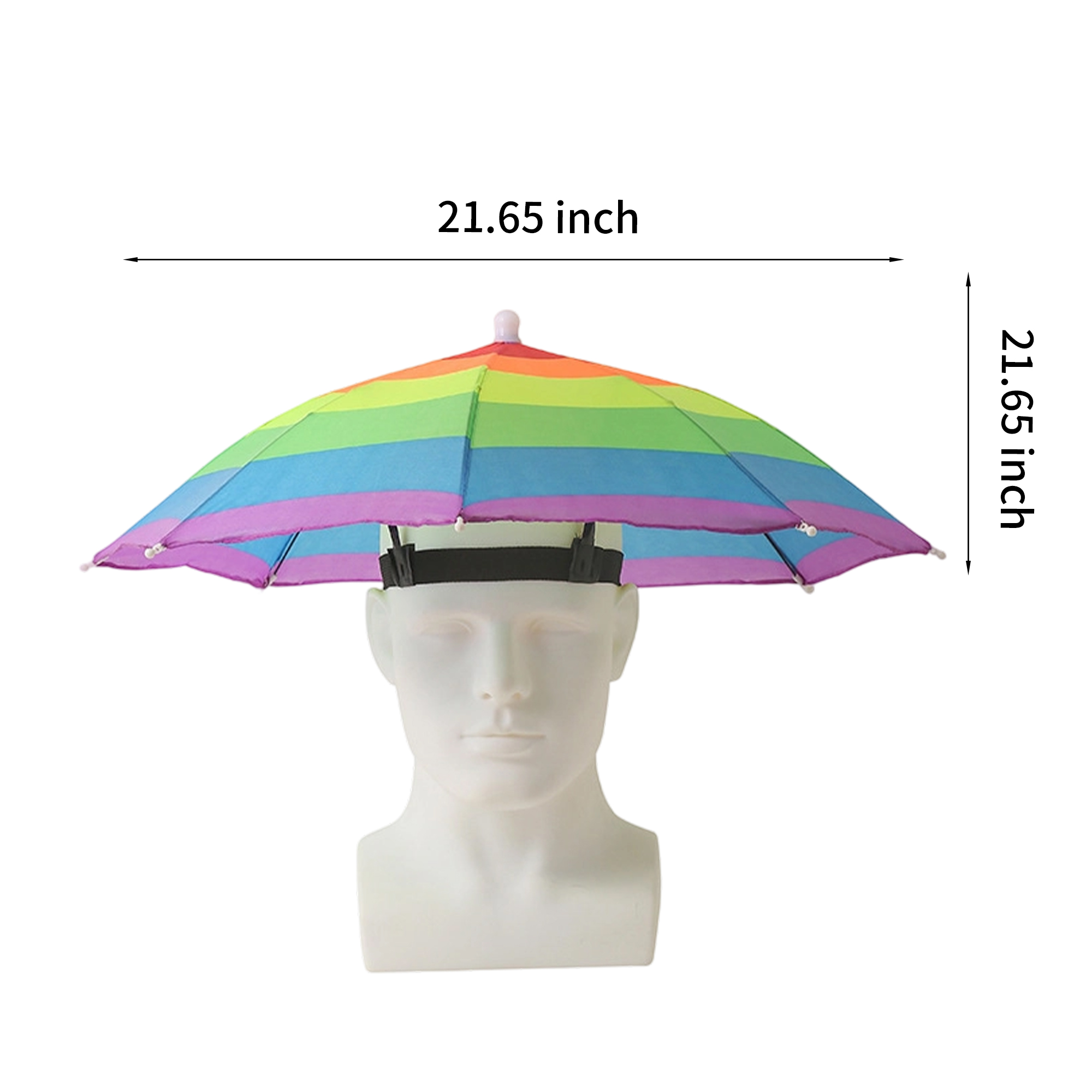 Waterproof Cloth Fishing Umbrella Hat Hands Free Outdoor Wear 8