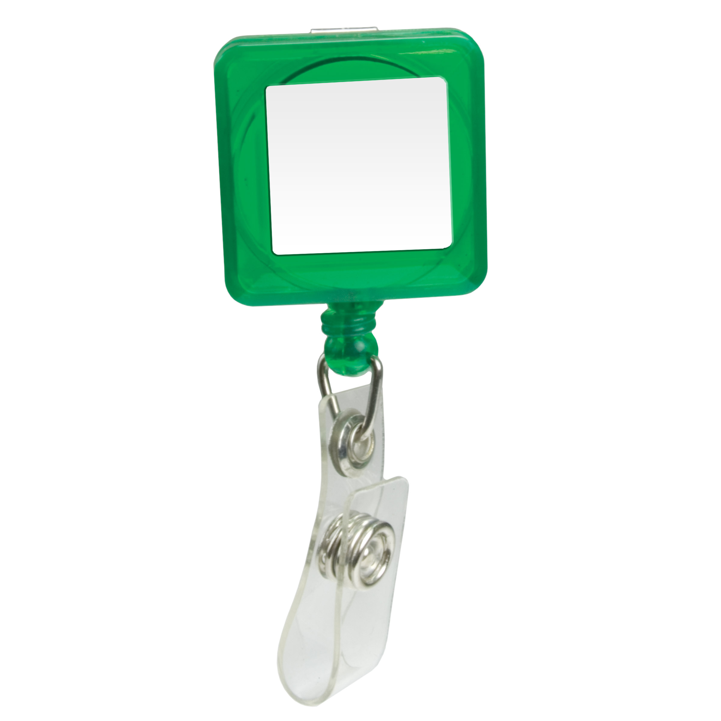 Domed Retractable Badge Holder (Square w/ Alligator Clip) 2