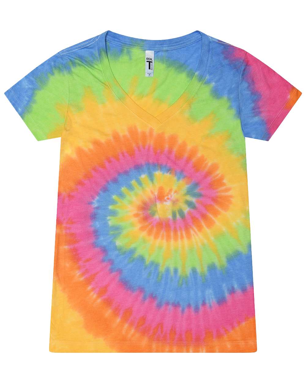 Women's Tie-Dyed V-Neck T-Shirt - 1075 5