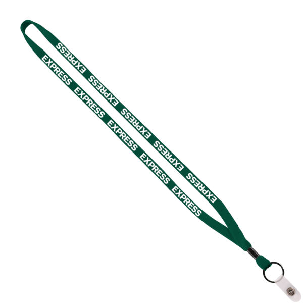1/2" Cotton Lanyard with Metal Crimp & Split-Ring 123