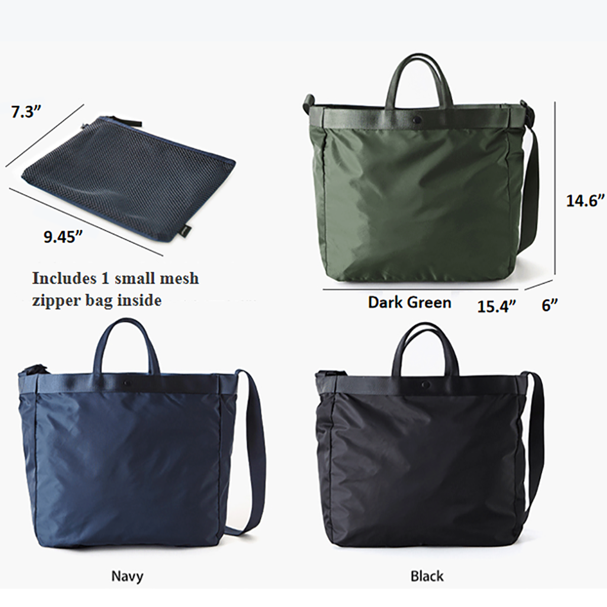 Waterproof Nylon Travel Tote Bag 3