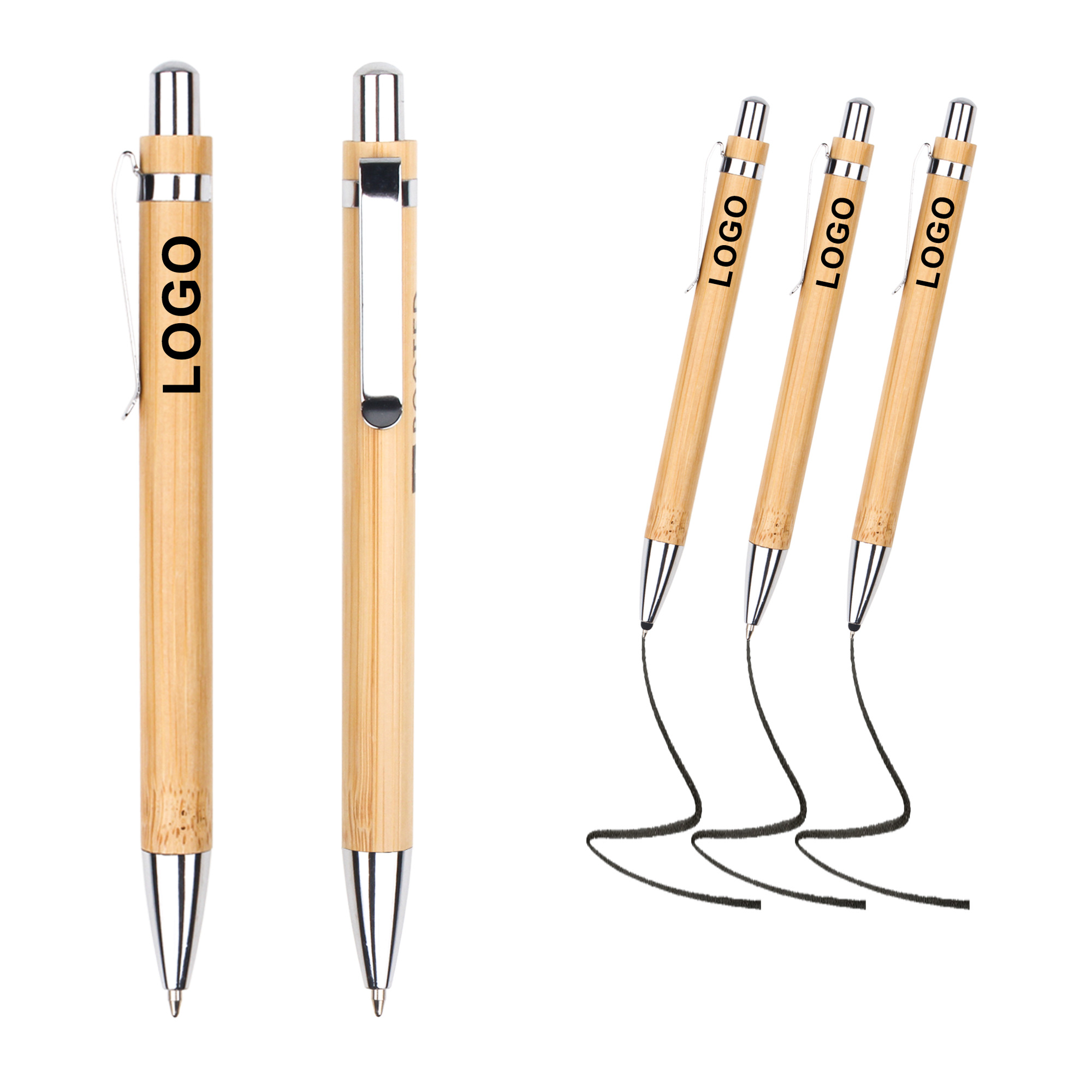 Customizable Bamboo Ballpoint Pen 2
