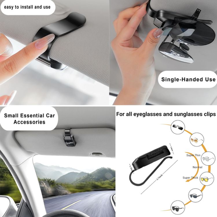 One Handed Operation Sunglass Holder 3