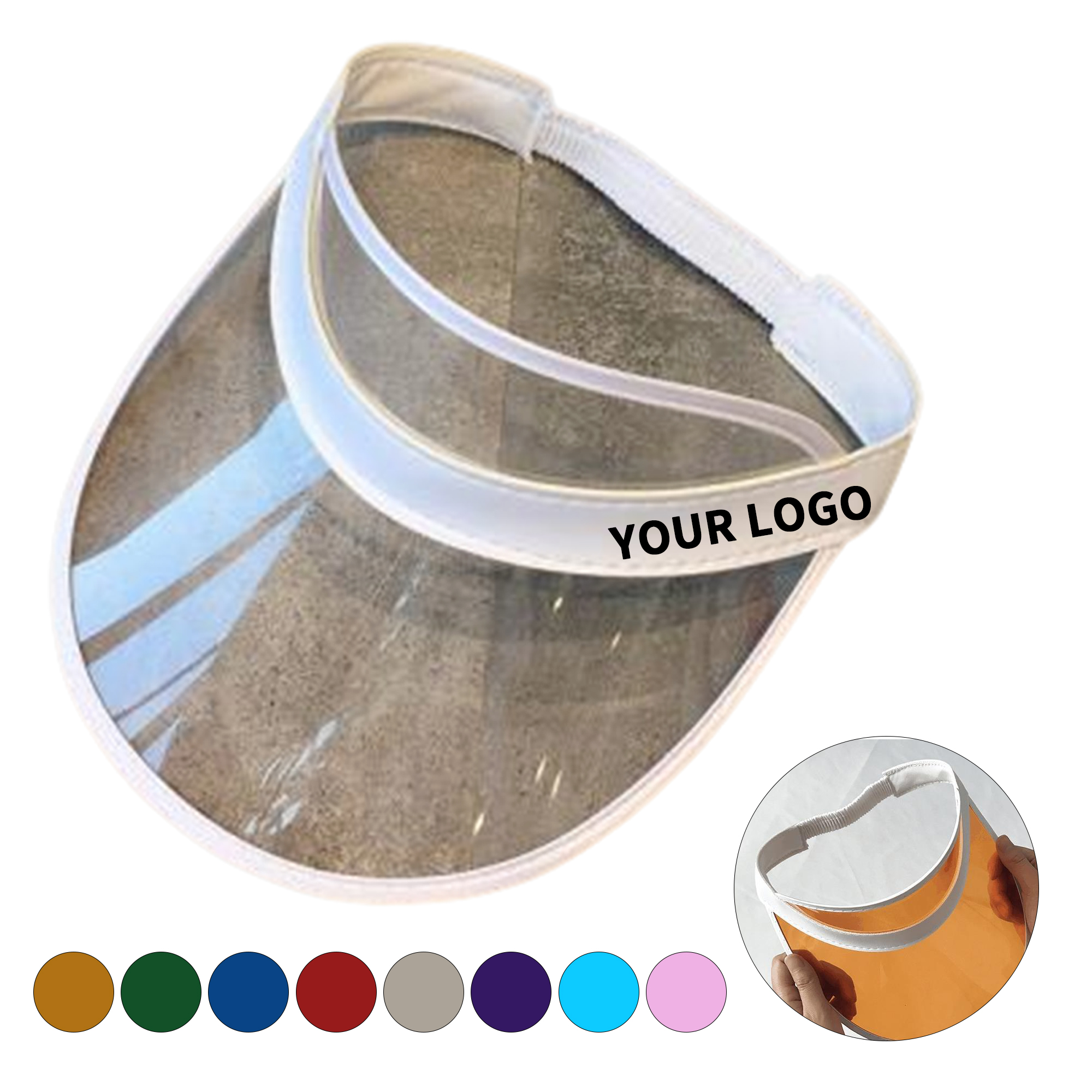 PVC Sun Visor Elastic Band Unisex Design 10