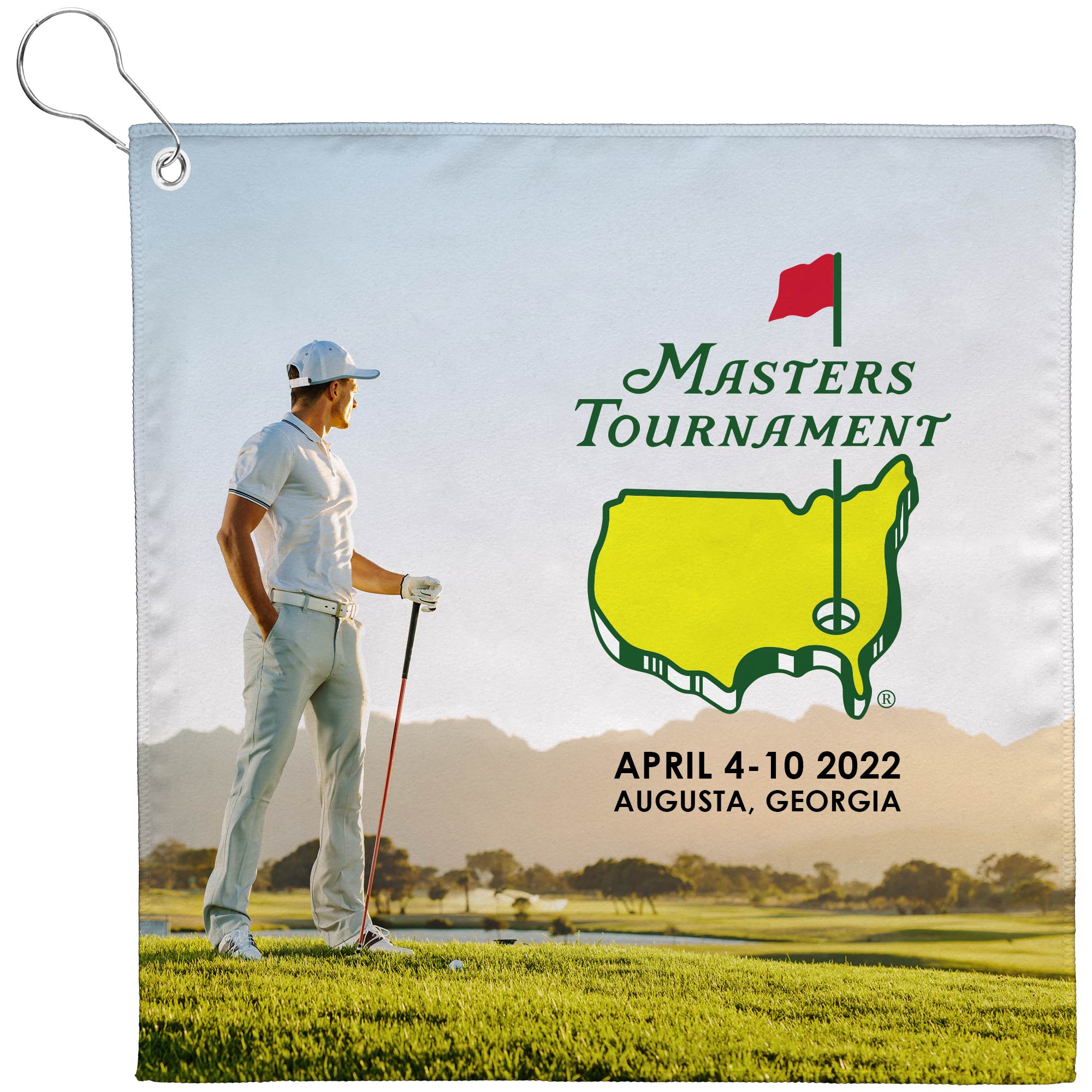 12x12 Sublimated Golf Towel w/Grommet 200GSM 2