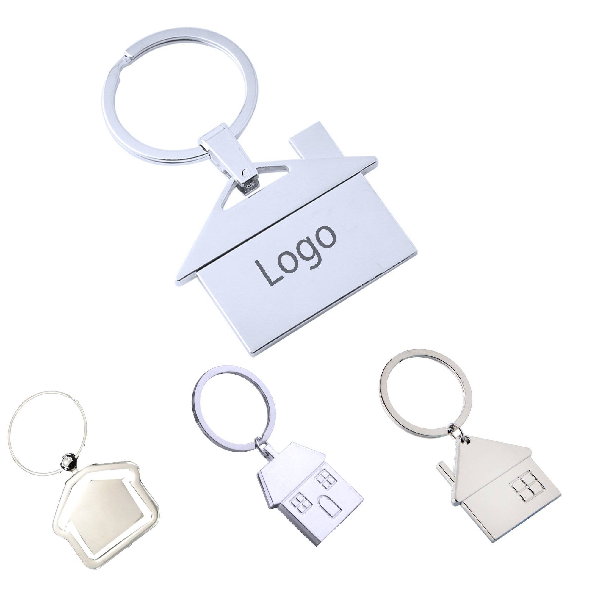 House-Shaped Metal Keychain 5